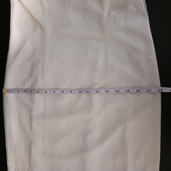 VTG Cattiva New York Cream Embroidered Lace Fringe Teired Dress w/ Jacket 8 - Picture 15 of 16